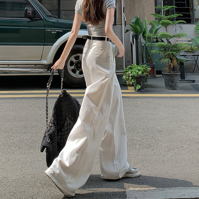 High-Waist Oversized Street Trousers