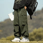 Autumn And Winter Straight Casual Wide-leg Corduroy Overalls Men