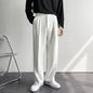 Tailored Black Pleated Trousers with Straight Fit