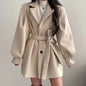 Belted Wool-Blend Coat