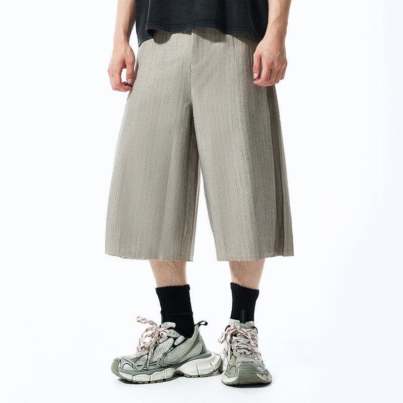 Wide-Leg Tailored Shorts