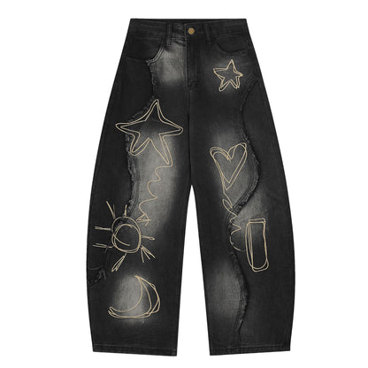 Cosmic Graffiti Baggy Jeans