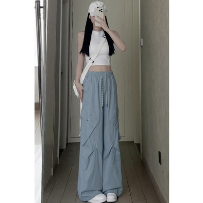 Loose Fit Drawstring Cargo Pants