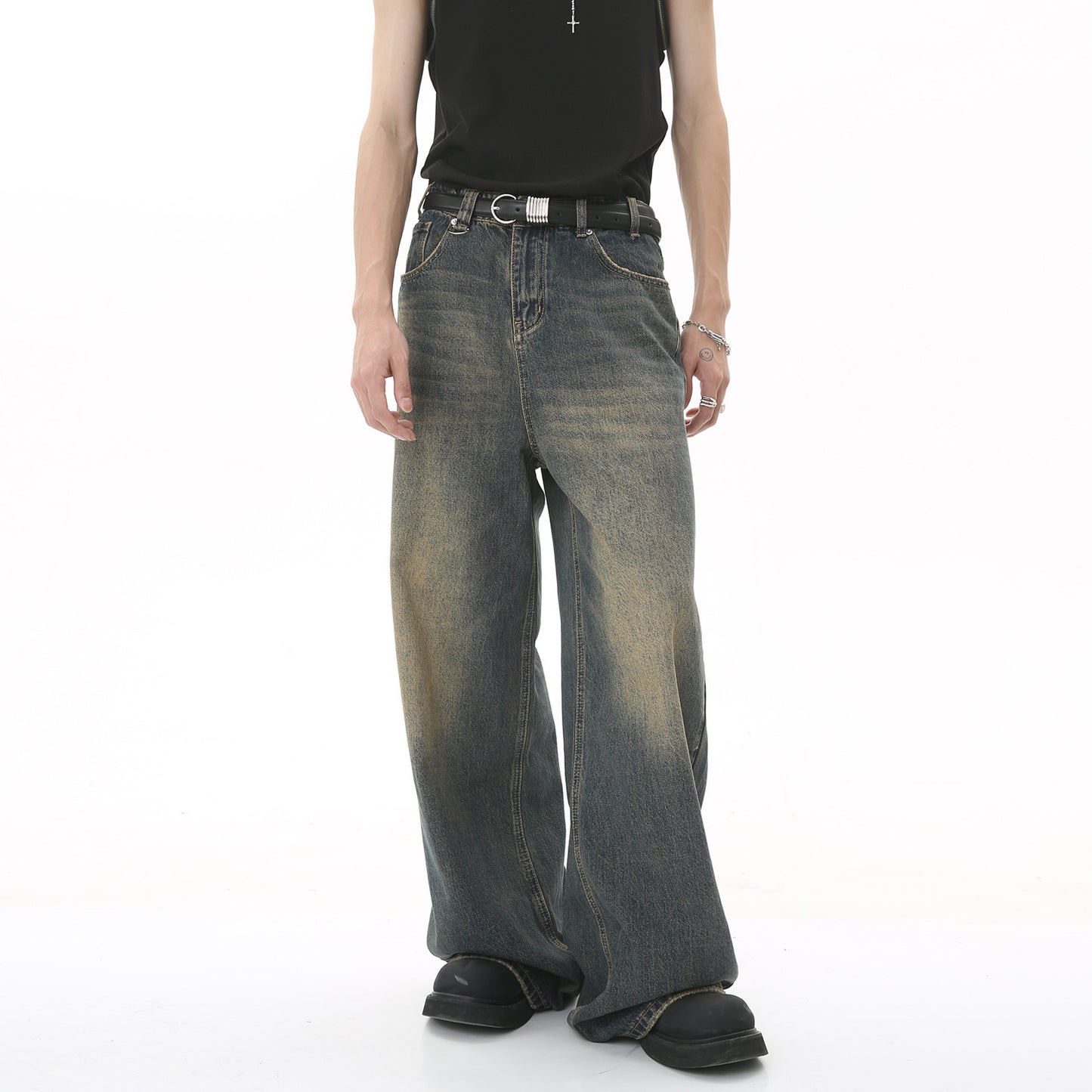 Vintage Fade Wide-Leg Jeans