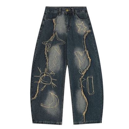 Cosmic Graffiti Baggy Jeans