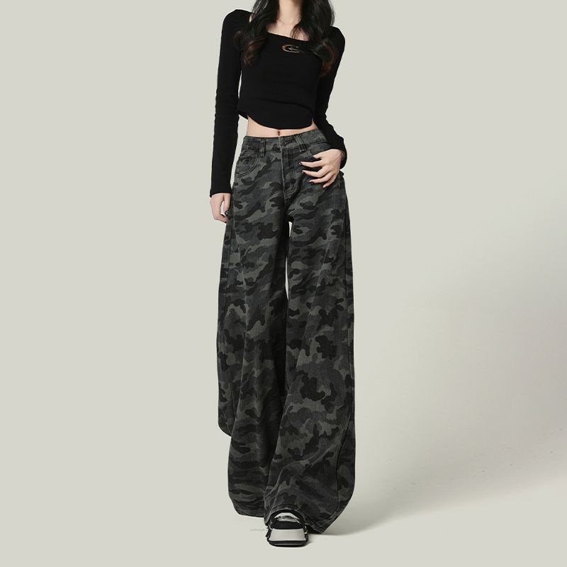 Camo Print Baggy Jeans