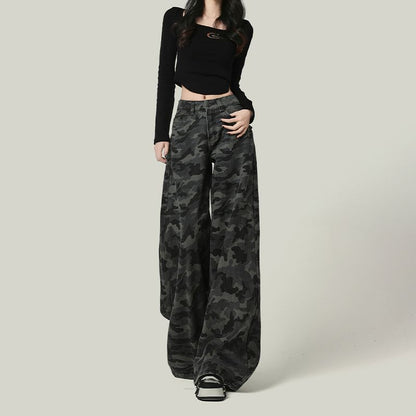 Camo Print Baggy Jeans