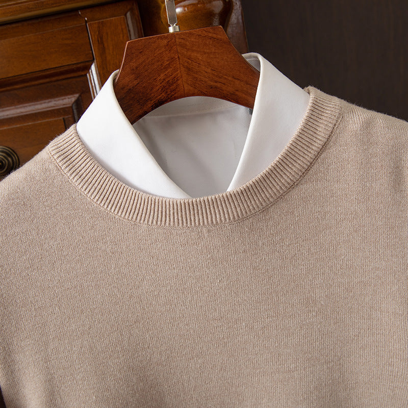 Fine knit crew neck sweater