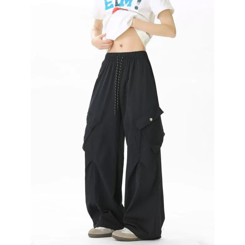 Loose Fit Drawstring Cargo Pants