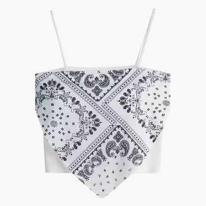 Bandana Print Crop Corset
