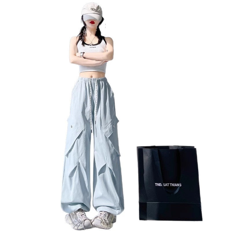 Loose Fit Drawstring Cargo Pants