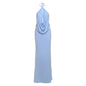 Halterneck Draped Maxi Gown