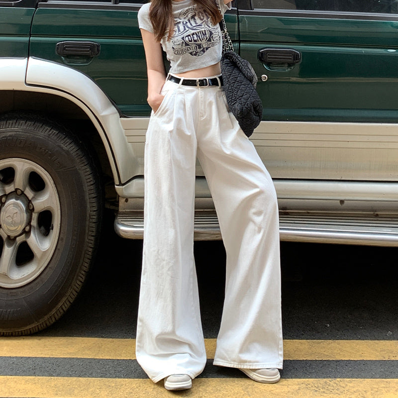 High-Waist Oversized Street Trousers