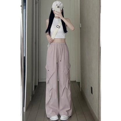 Loose Fit Drawstring Cargo Pants