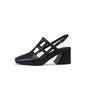Chic Woven Leather Ankle Strap Mules-0